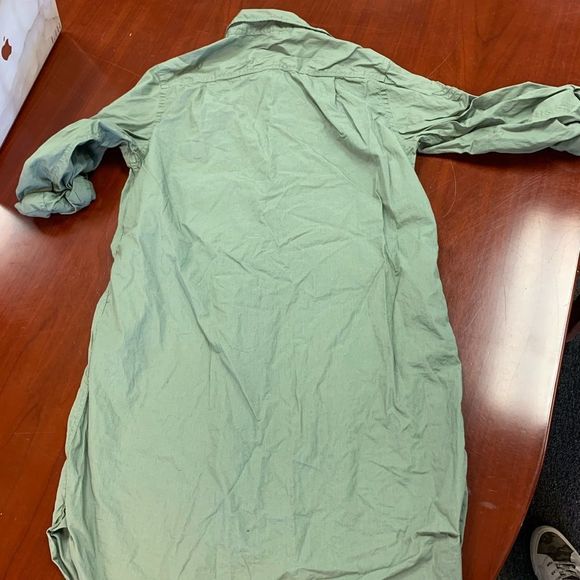 Jachs Comfort Shirt Olive Military Style Shirt Dress sz L (runs small) - Picture 6 of 8